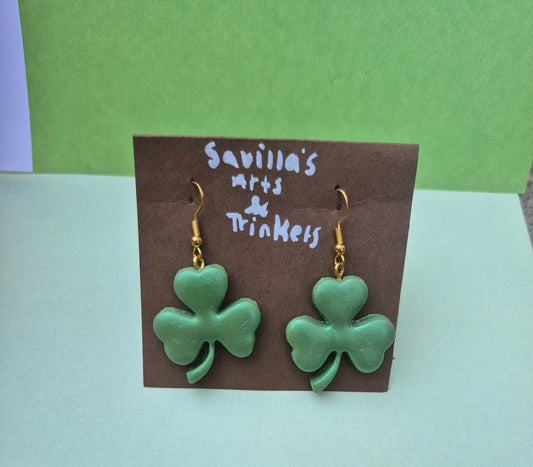 Pearlescent Shamrock Earrings!