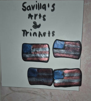 4 Ragged American flag magnets