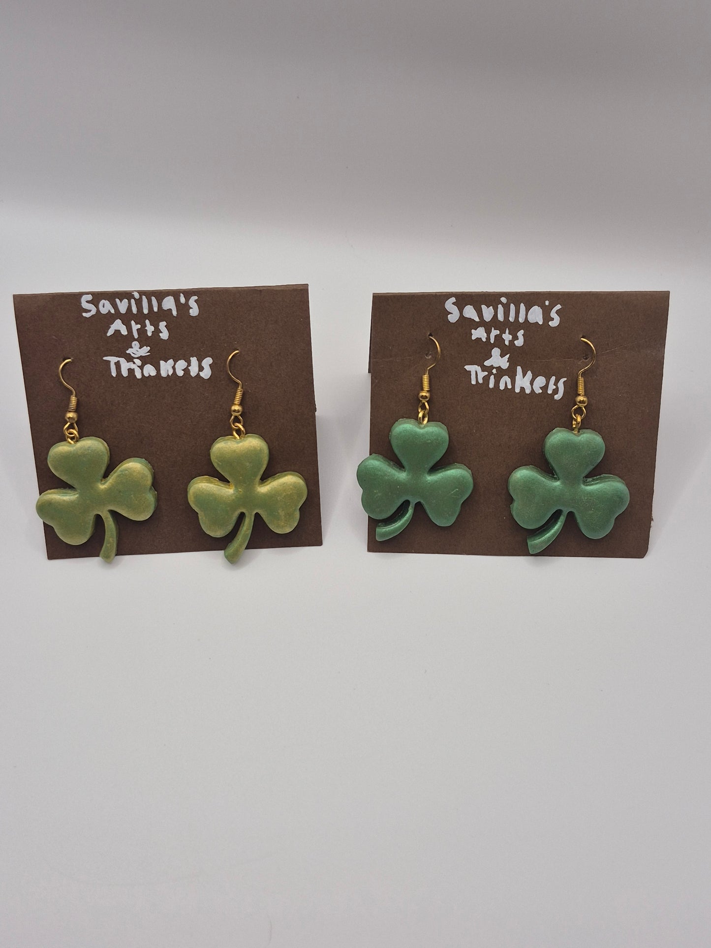 Pearlescent Shamrock Earrings!
