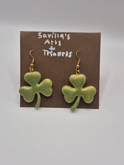 Pearlescent Shamrock Earrings!