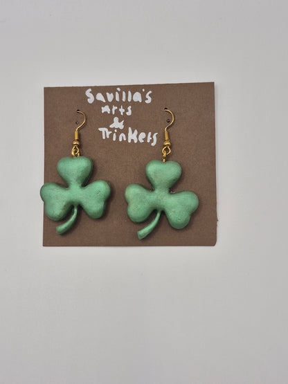 Pearlescent Shamrock Earrings!