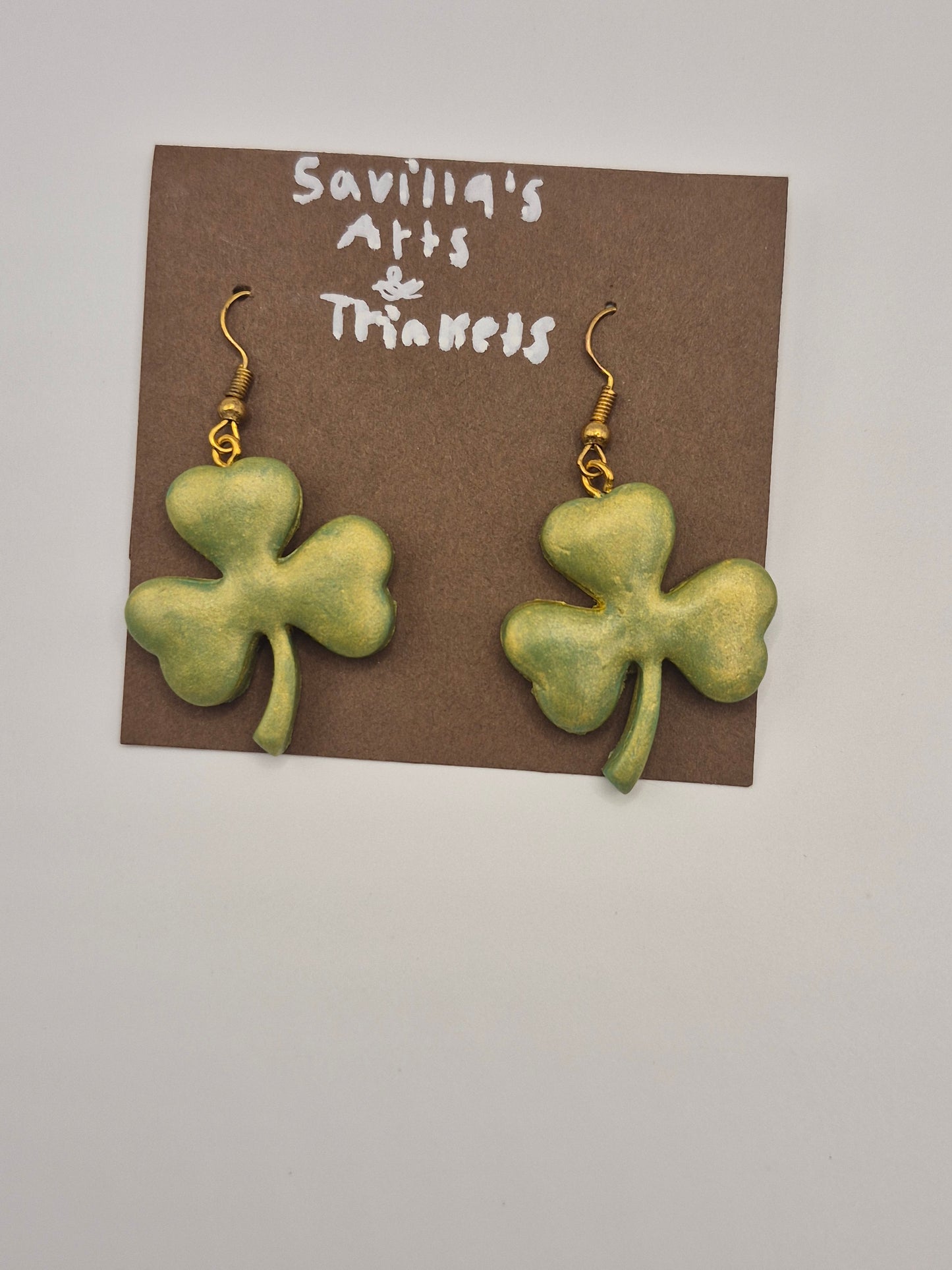Pearlescent Shamrock Earrings!
