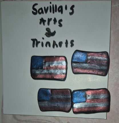 4 Ragged American flag magnets