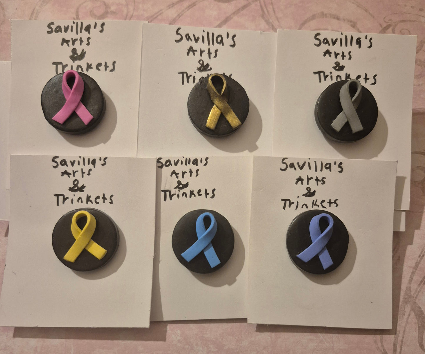 Small Cancer Awareness Ribbon Magnet
