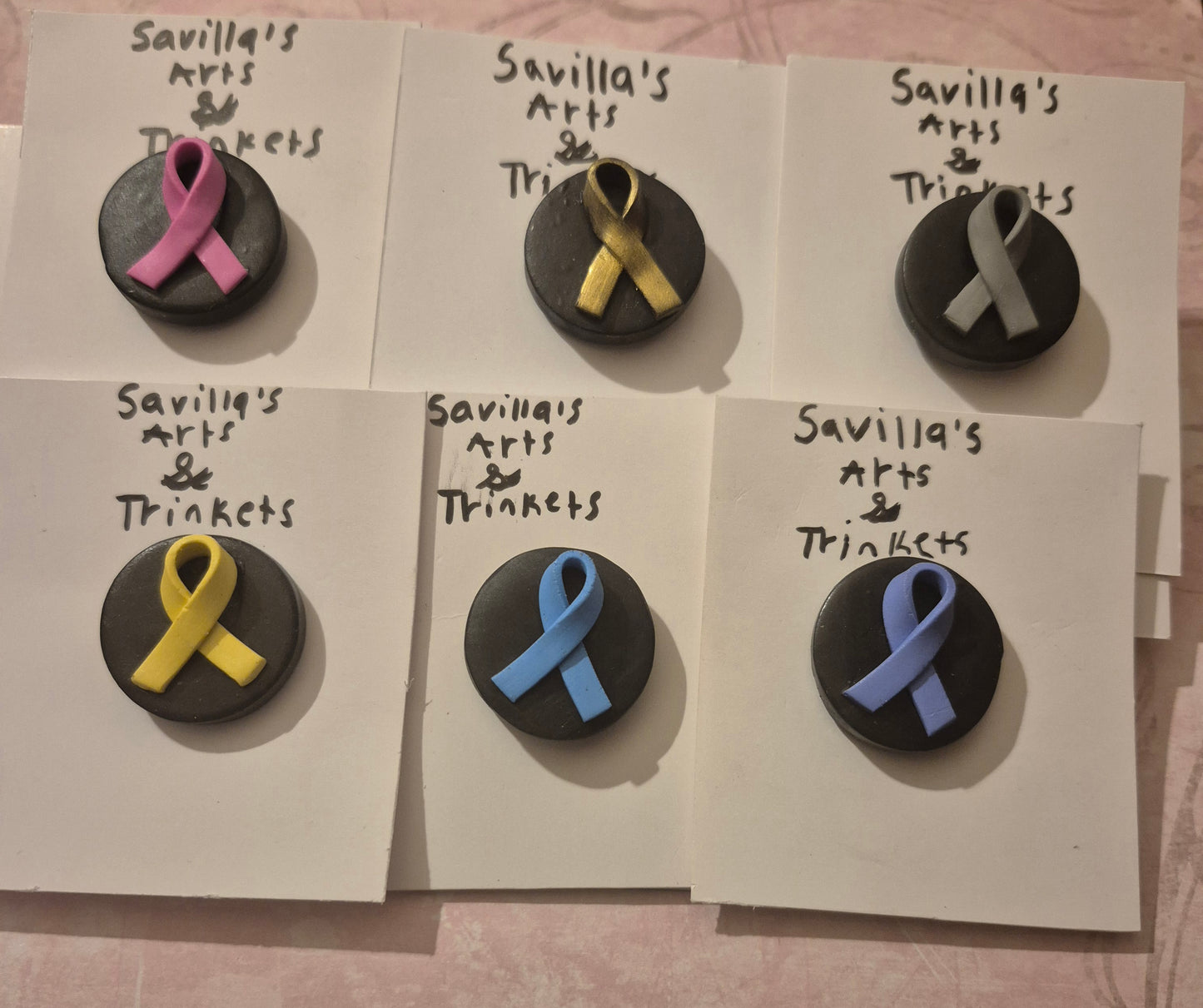 Small Cancer Awareness Ribbon Magnet