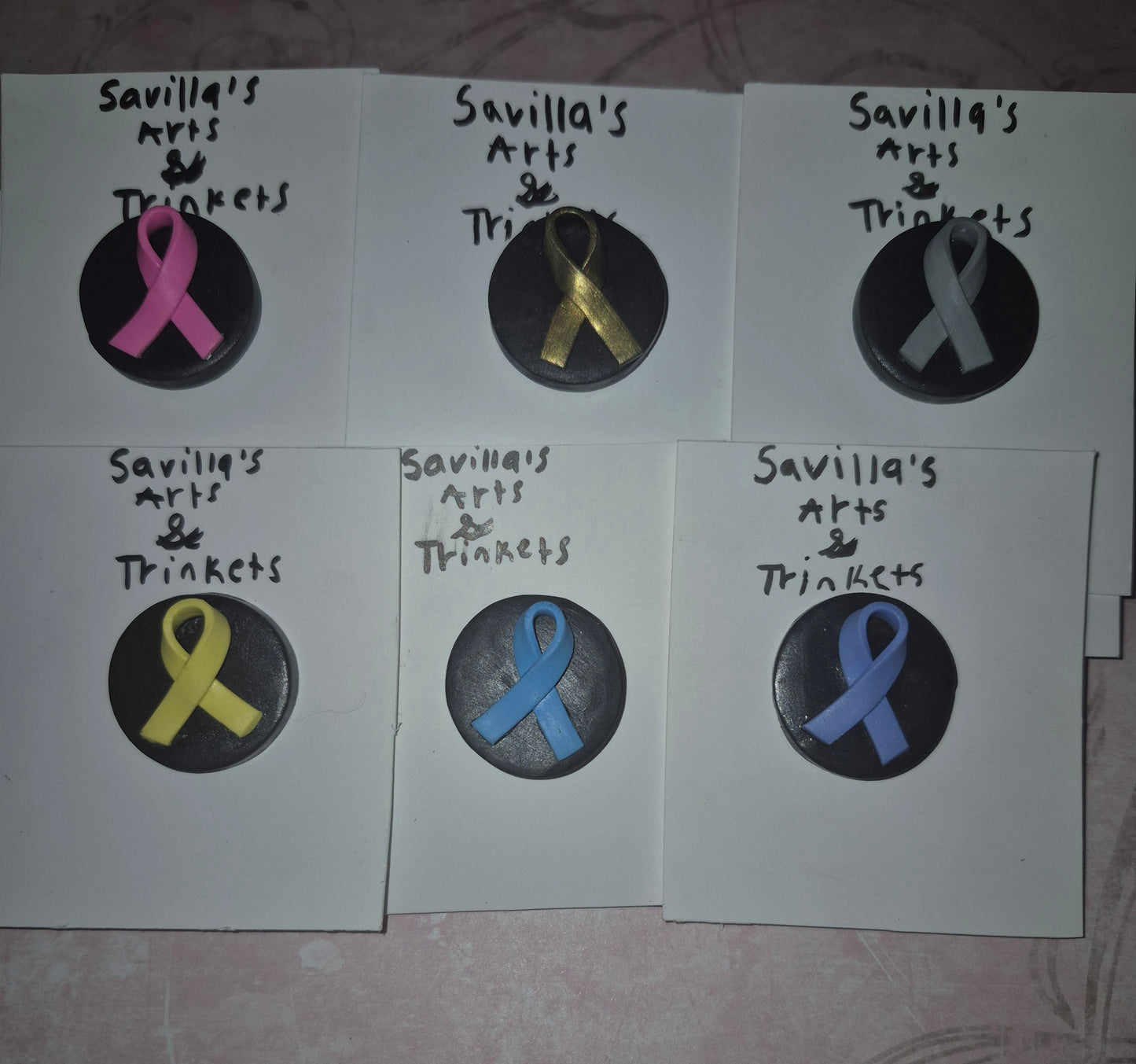 Small Cancer Awareness Ribbon Magnet